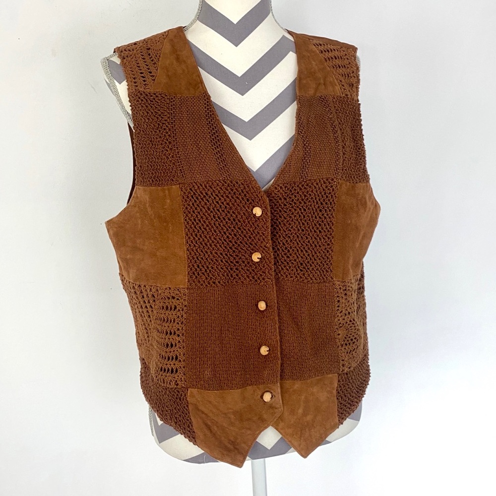 VINTAGE BOHO tan vest one size (about medium)